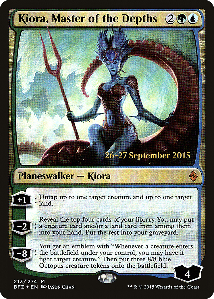 MAGIC: THE GATHERING  - Kiora, Master of the Depths (PRE-213) - Battle for Zendikar Promos Foil