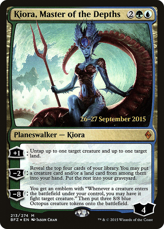 MAGIC: THE GATHERING  - Kiora, Master of the Depths (PRE-213) - Battle for Zendikar Promos Foil
