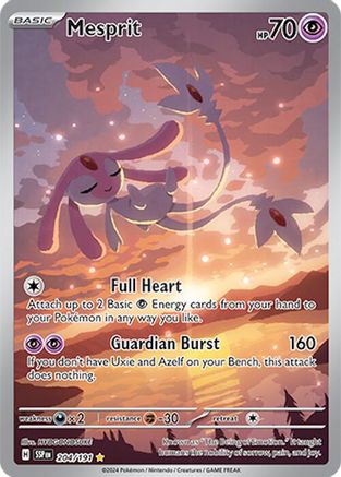 POKEMON TCG - Mesprit 204/191 SV08 Surging Sparks - Illustration Rare