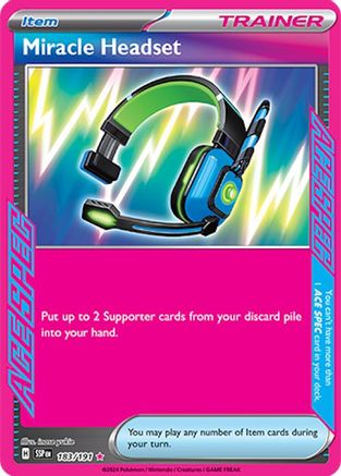 POKEMON TCG - Miracle Headset 183/191 SV08 Surging Sparks - ACE SPEC Rare