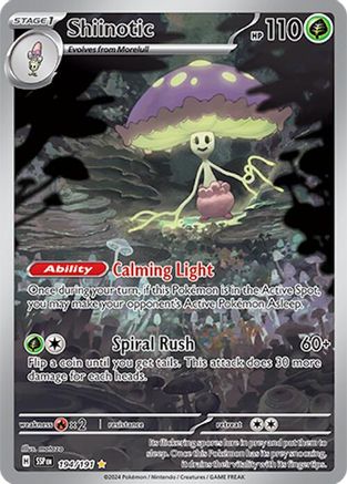 POKEMON TCG - Shiinotic 194/191 SV08 Surging Sparks - Illustration Rare