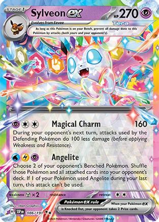 POKEMON TCG - Sylveon ex 086/191 SV08 Surging Sparks - Double Rare