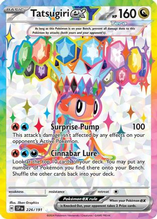 POKEMON TCG - Tatsugiri ex 226/191 SV08 Surging Sparks - Ultra Rare