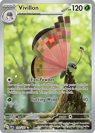 POKEMON TCG - Vivillon 193/191 SV08 Surging Sparks - Illustration Rare