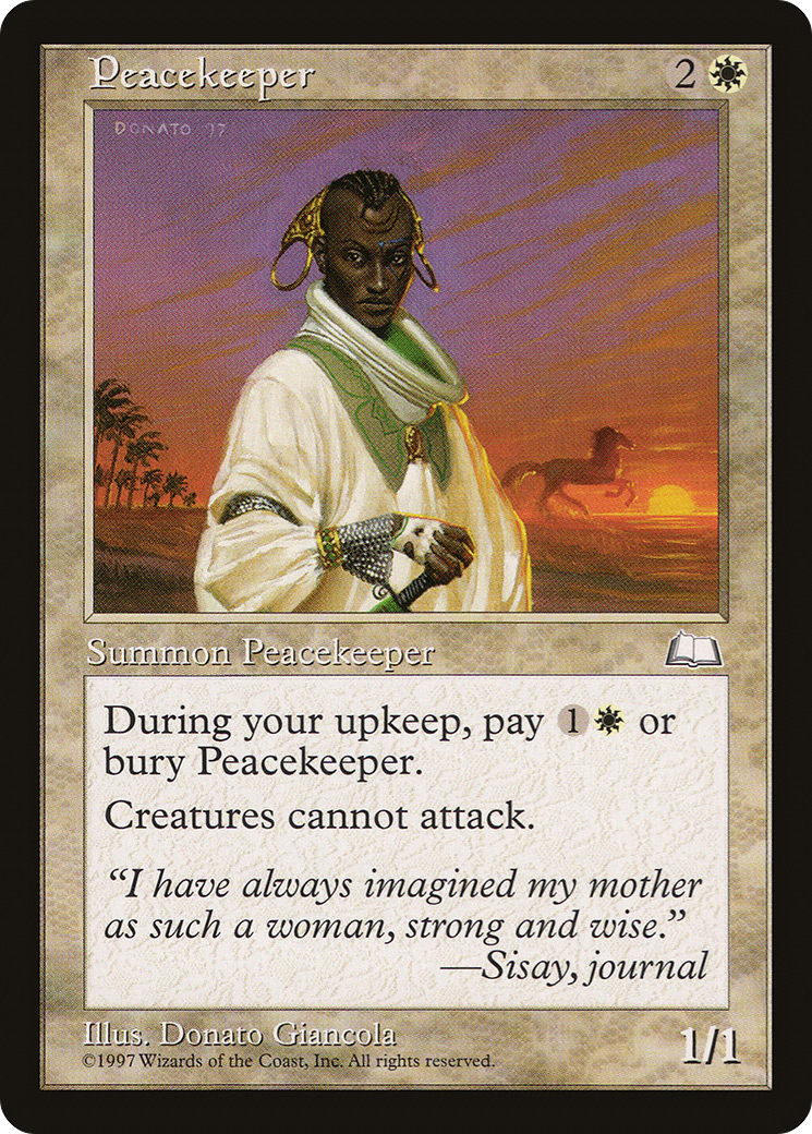 MAGIC: THE GATHERING  - Peacekeeper (WTH-) - Weatherlight