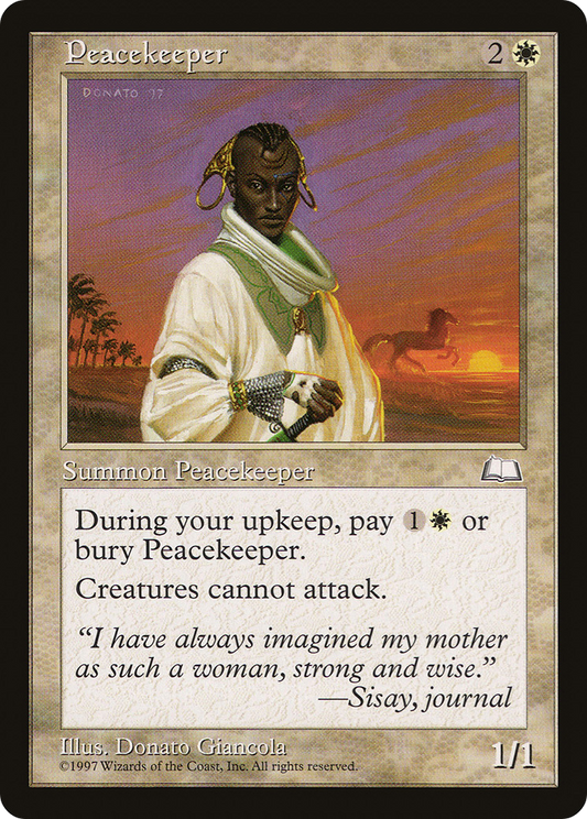 MAGIC: THE GATHERING  - Peacekeeper (WTH-) - Weatherlight