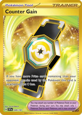 POKEMON TCG - Counter Gain 249/191 SV08 Surging Sparks - Hyper Rare
