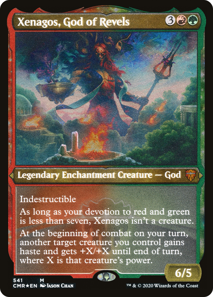 MAGIC: THE GATHERING  - Xenagos, God of Revels (Foil Etched) (CMR-541) - Commander Legends: (enchantment) Foil
