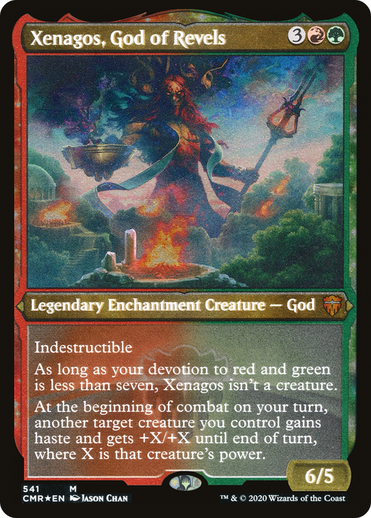 MAGIC: THE GATHERING  - Xenagos, God of Revels (Foil Etched) (CMR-541) - Commander Legends: (enchantment) Foil