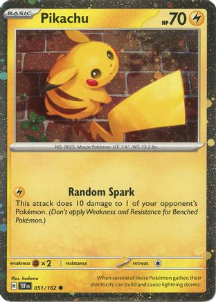 POKEMON TCG - Pikachu 051/162 Miscellaneous Cards & Products - Promo