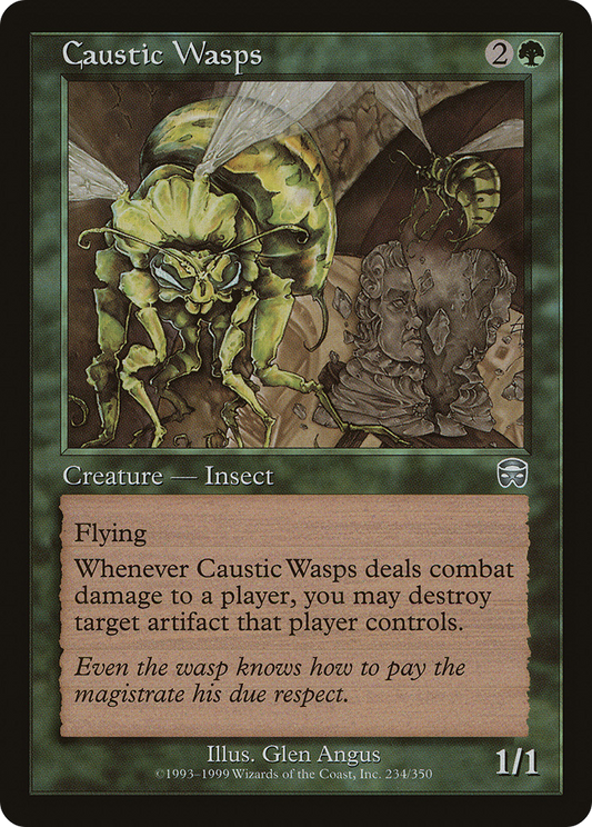 MAGIC: THE GATHERING  - Caustic Wasps (MMQ-234) - Mercadian Masques Foil