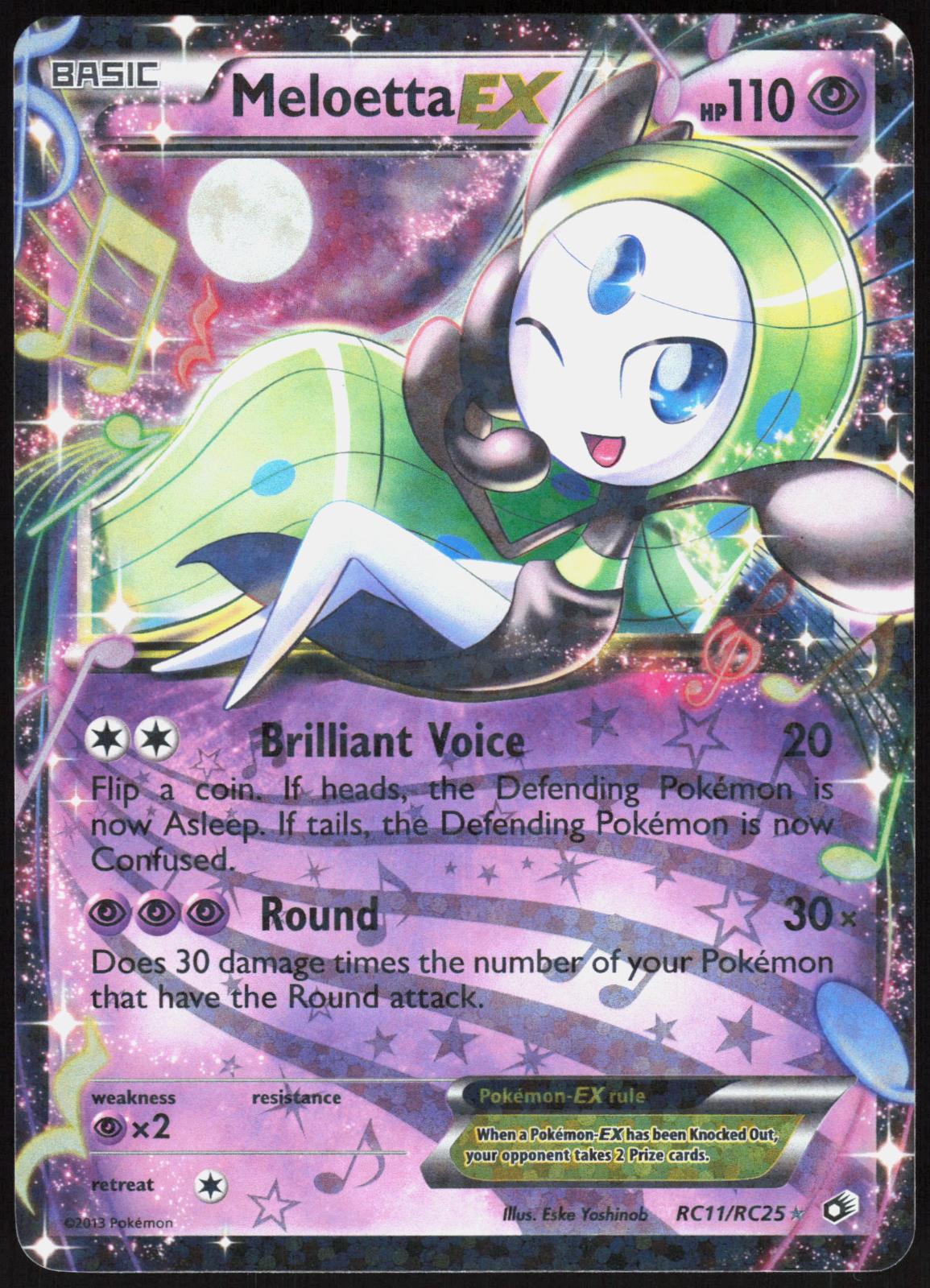 MELOETTA EX RC11/RC25 LEGENDARY TREASURES: RADIANT COLLECTION POKEMON LP