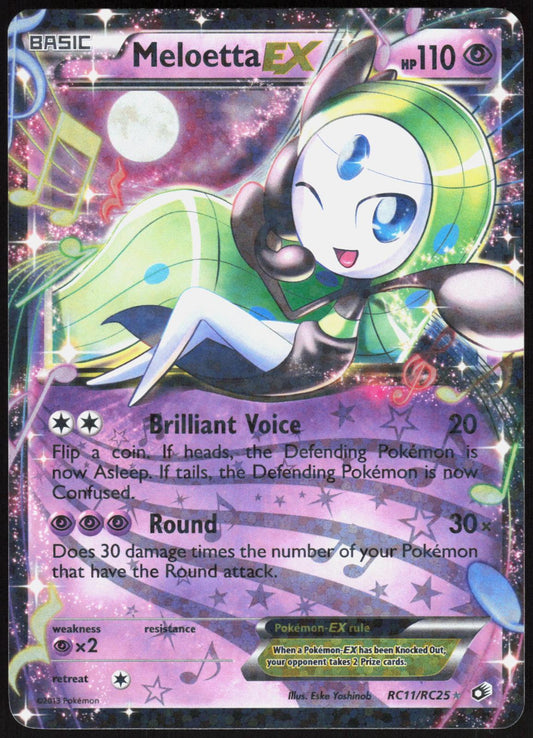 MELOETTA EX RC11/RC25 LEGENDARY TREASURES: RADIANT COLLECTION POKEMON LP