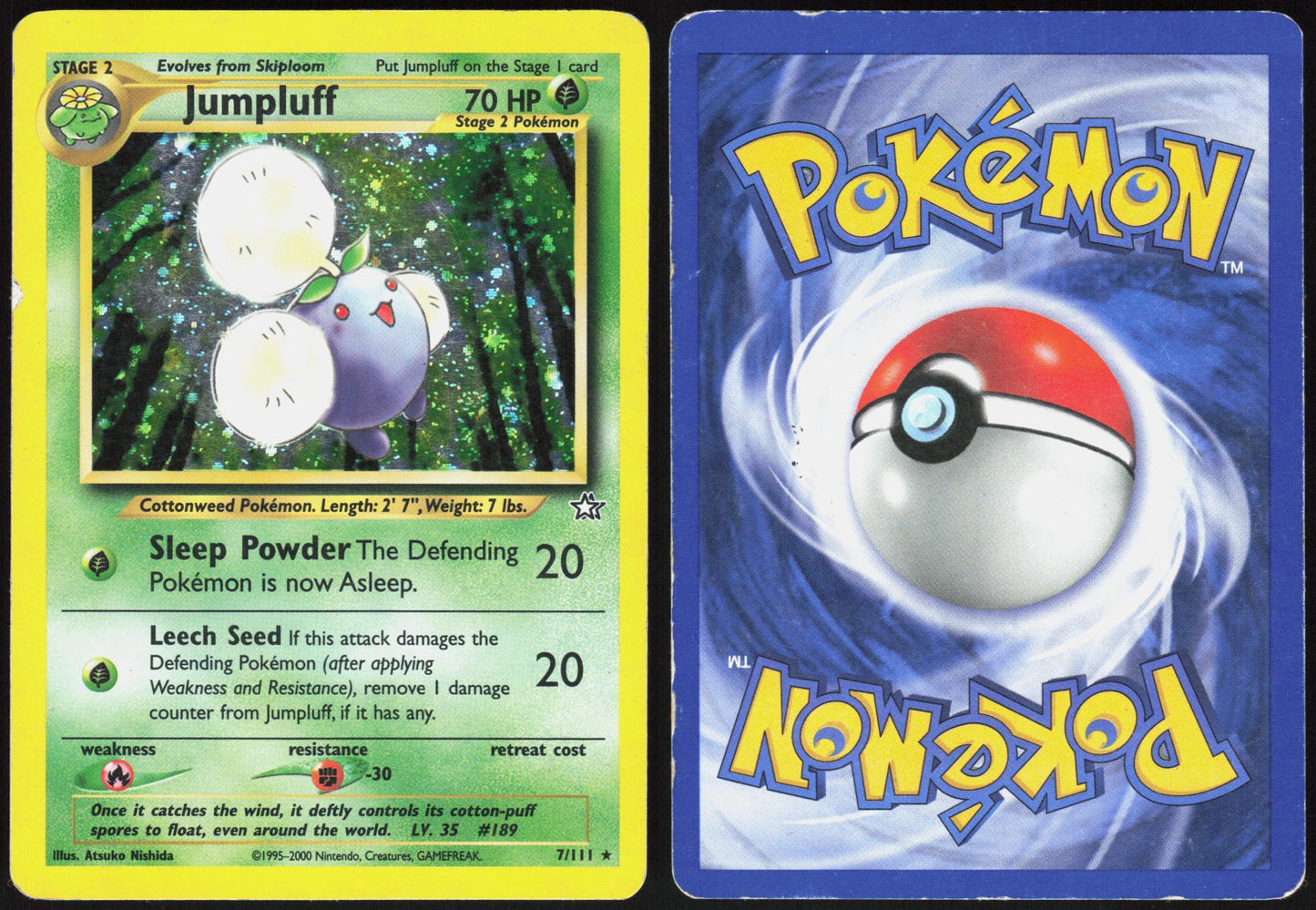 JUMPLUFF 7/111 NEO GENESIS POKEMON RARE UNLIMITED HOLO MP