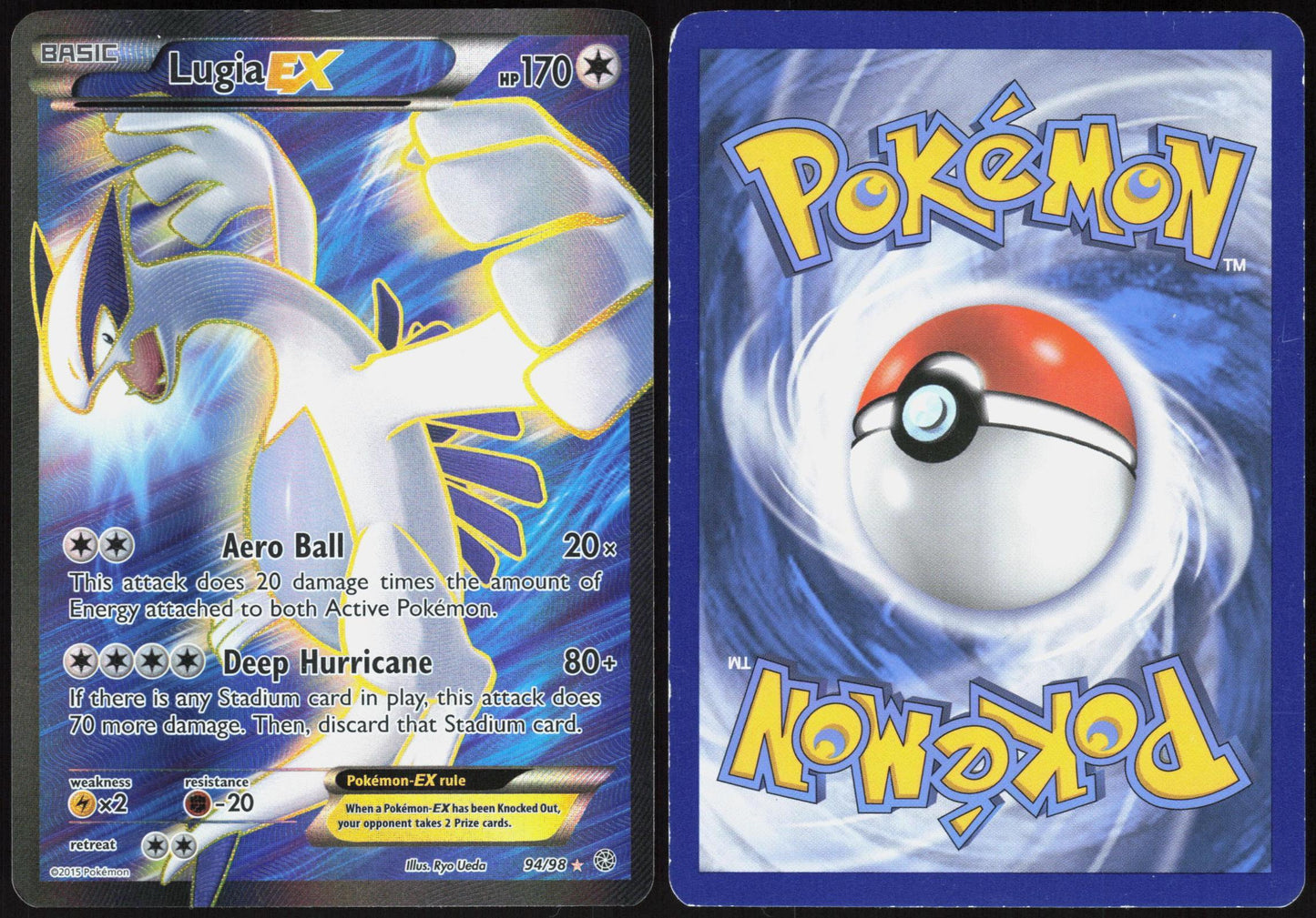 LUGIA EX 94/98 ANCIENT ORIGINS POKEMON ULTRA RARE MP