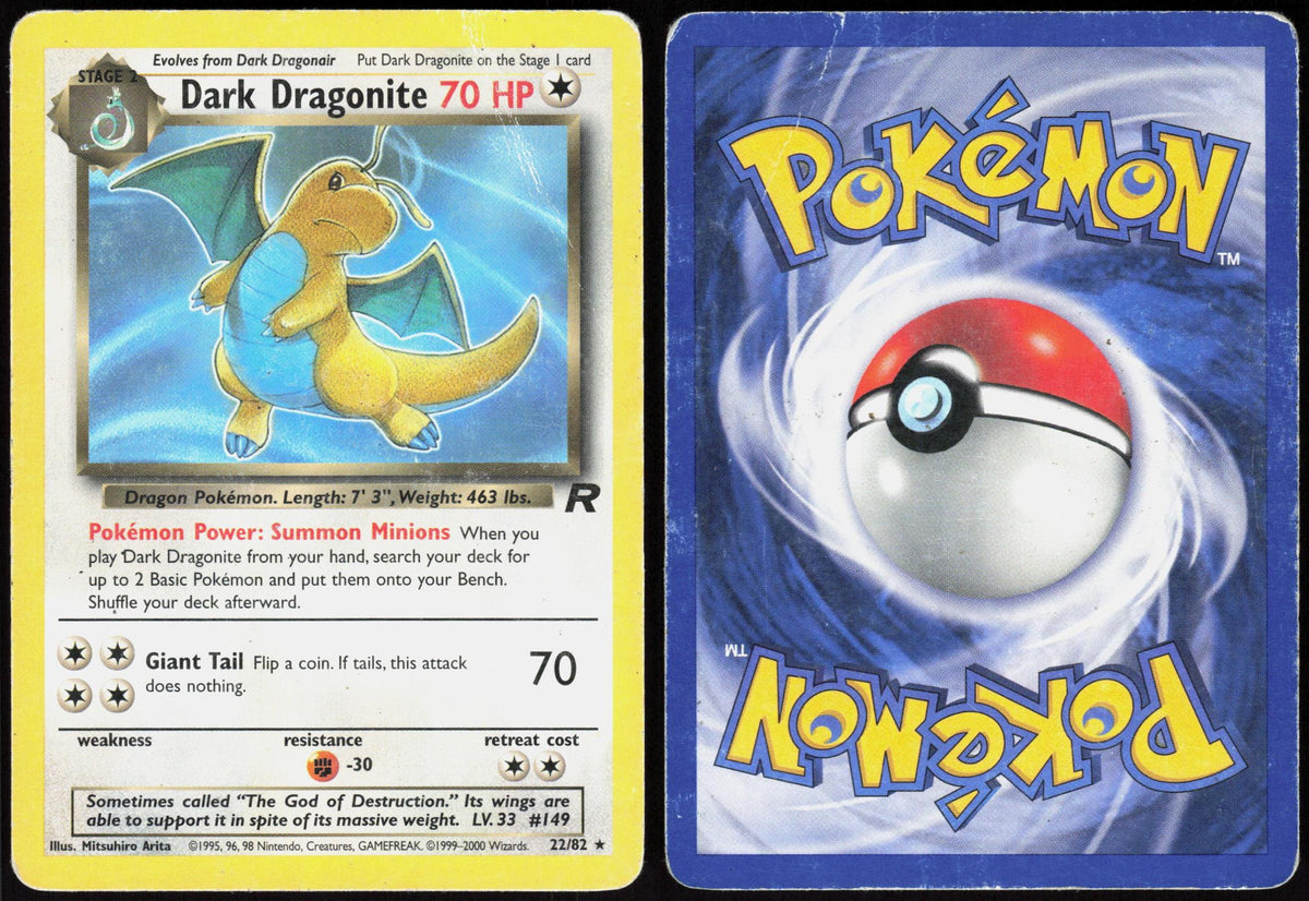 DARK DRAGONITE 22/82 TEAM ROCKET POKEMON RARE UNLIMITED HP