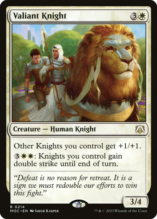 MAGIC: THE GATHERING  - Valiant Knight (MOC-214) - March of the Machine Commander