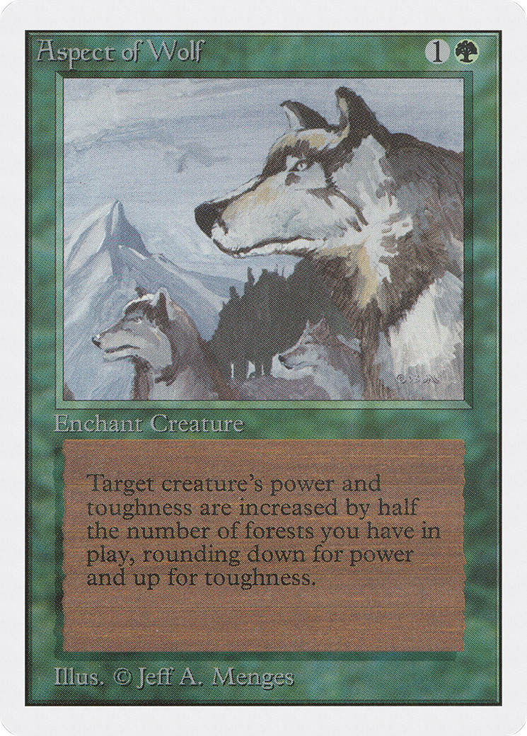 MAGIC: THE GATHERING  - Aspect of Wolf (2ED-185) - Unlimited Edition
