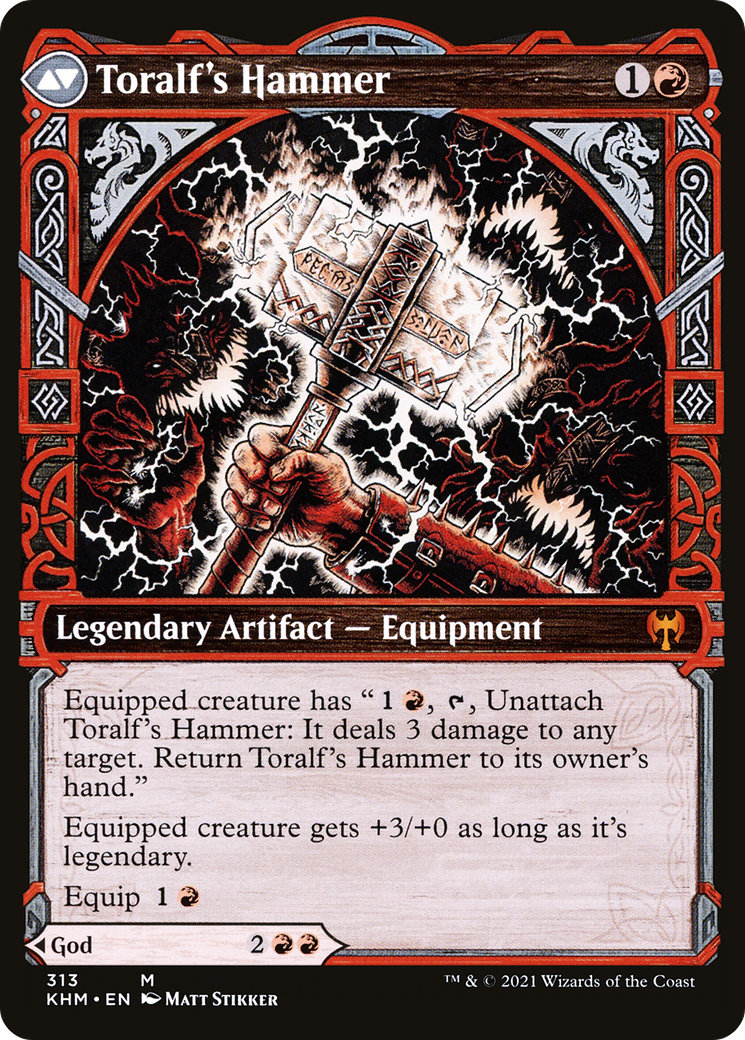 MAGIC: THE GATHERING  - Toralf, God of Fury (Showcase) (KHM-313) - Kaldheim: (Showcase) Foil