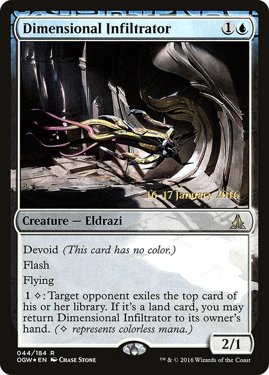 MAGIC: THE GATHERING  - Dimensional Infiltrator (PRE-44S) - Oath of the Gatewatch Promos: (devoid) Foil