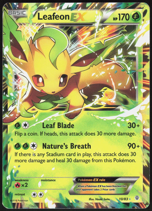 LEAFEON EX 10/83 GENERATIONS POKEMON EX RARE HP