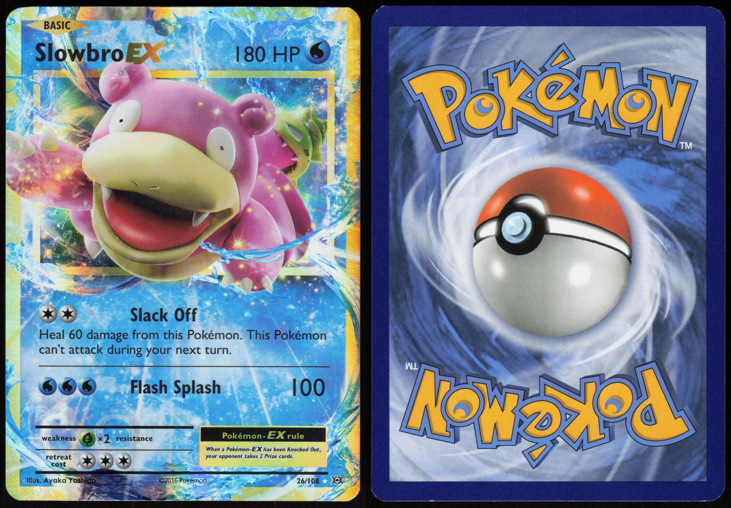 SLOWBRO EX 26/108 EVOLUTIONS POKEMON EX RARE HOLO LP
