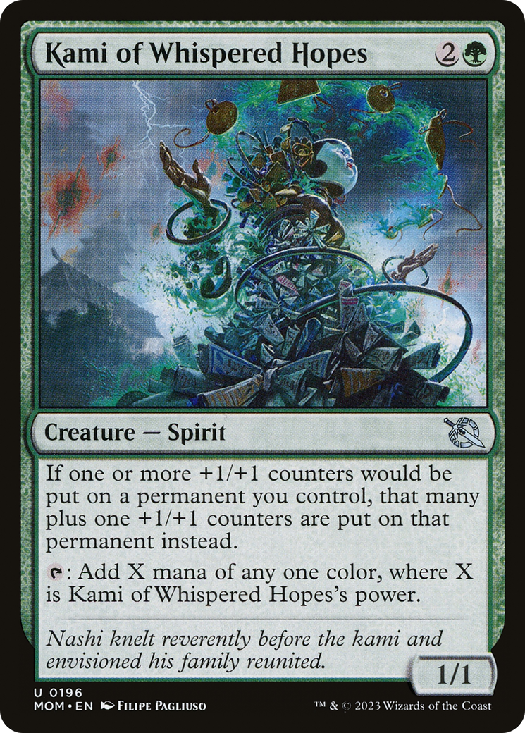 MAGIC: THE GATHERING  - Kami of Whispered Hopes (MOM-196) - March of the Machine Foil