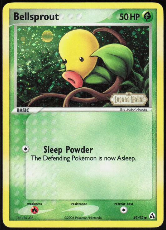 BELLSPROUT 49/92 LEGEND MAKER POKEMON COMMON REVERSE HOLO HP