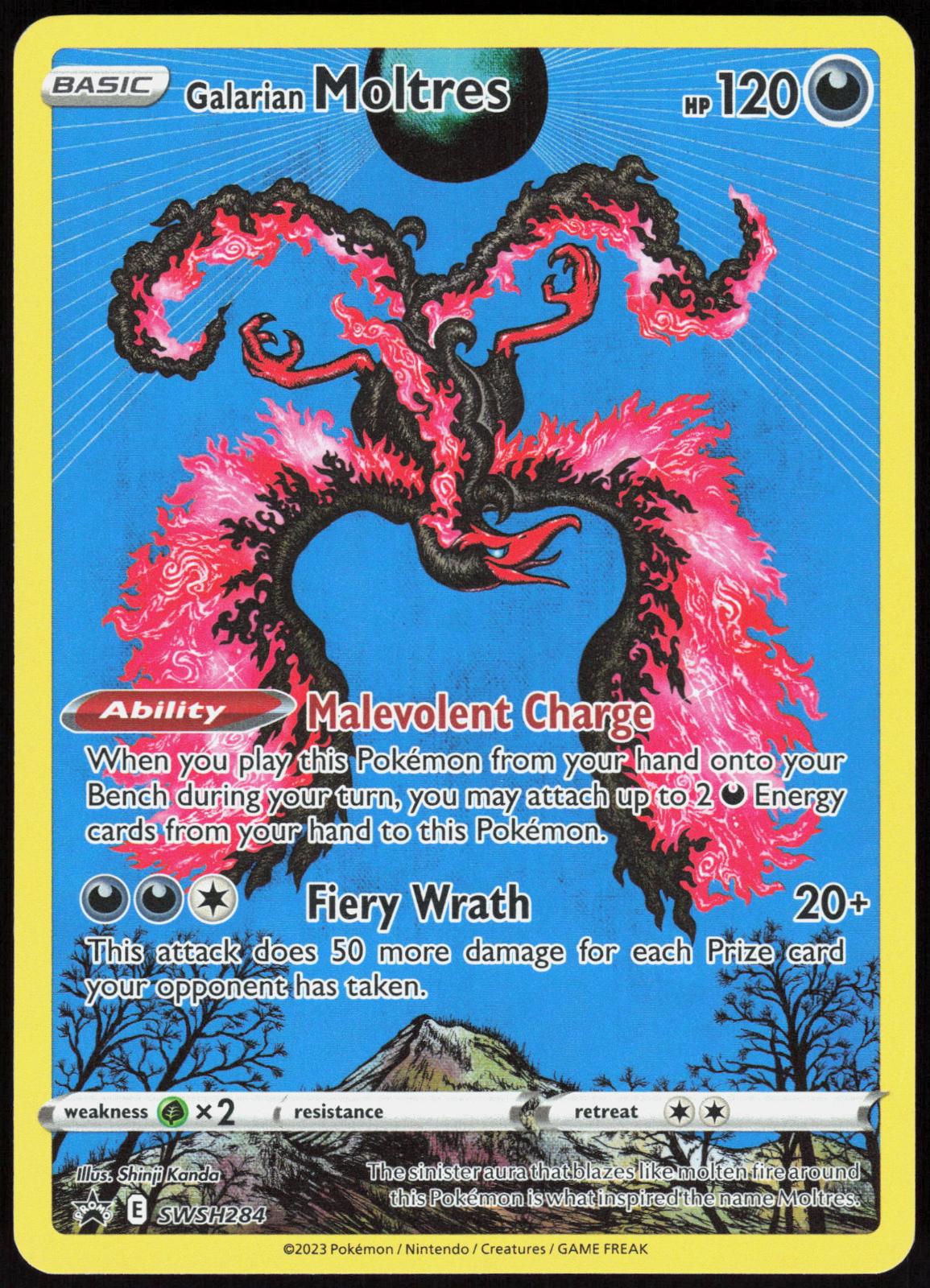 GALARIAN MOLTRES SWSH284 SWORD & SHIELD PROMO POKEMON PROMO HOLO LP