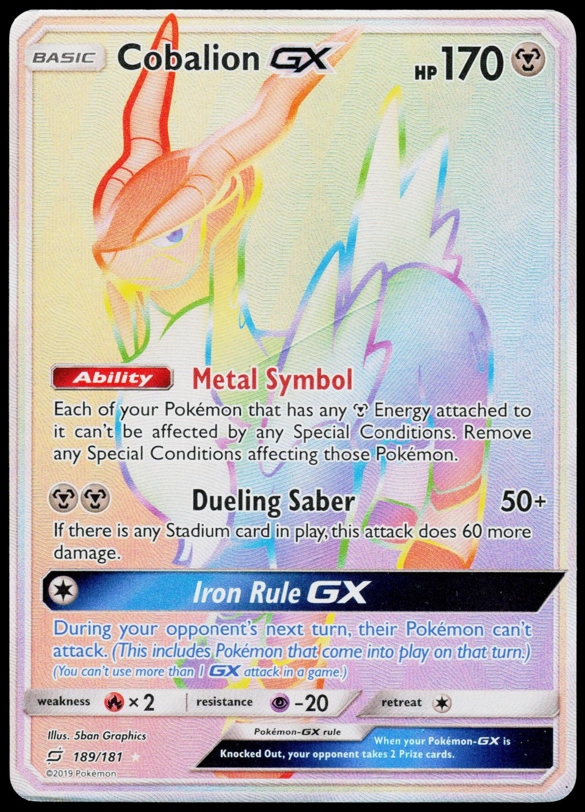 COBALION GX 189/181 TEAM UP RAINBOW RARE LP