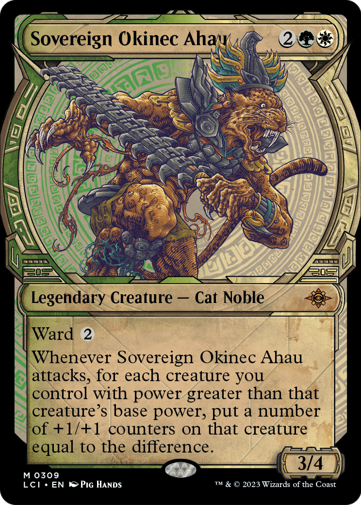 MAGIC: THE GATHERING  - Sovereign Okinec Ahau (Showcase) (LCI-309) - The Lost Caverns of Ixalan: (Showcase) Foil