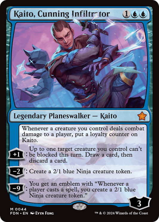 MAGIC: THE GATHERING  - Kaito, Cunning Infiltrator (FDN-044) - Foundations Foil