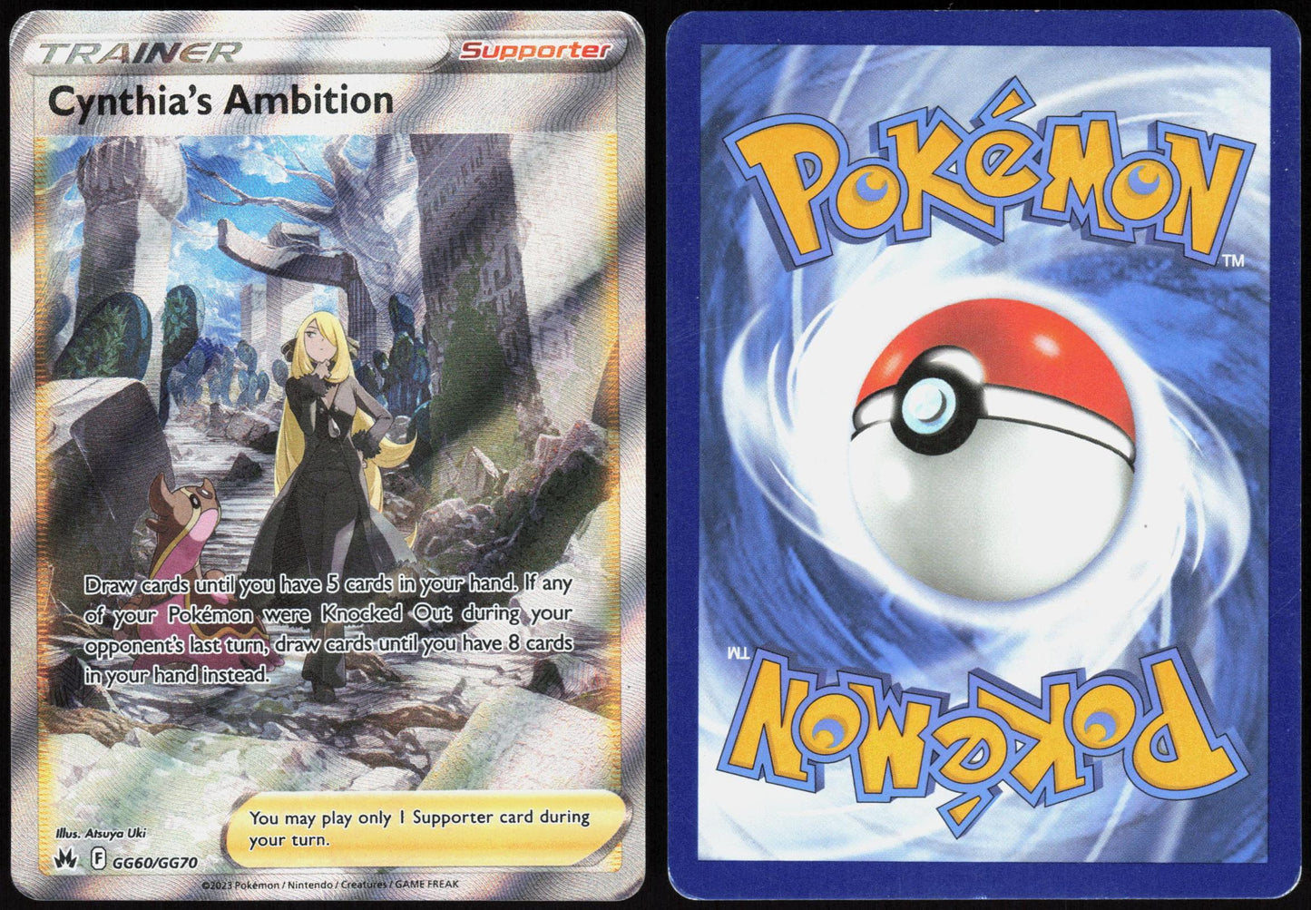 CYNTHIA'S AMBITION GG60/GG70 CROWN ZENITH GALARIAN GALLERY POKEMON HOLO HP