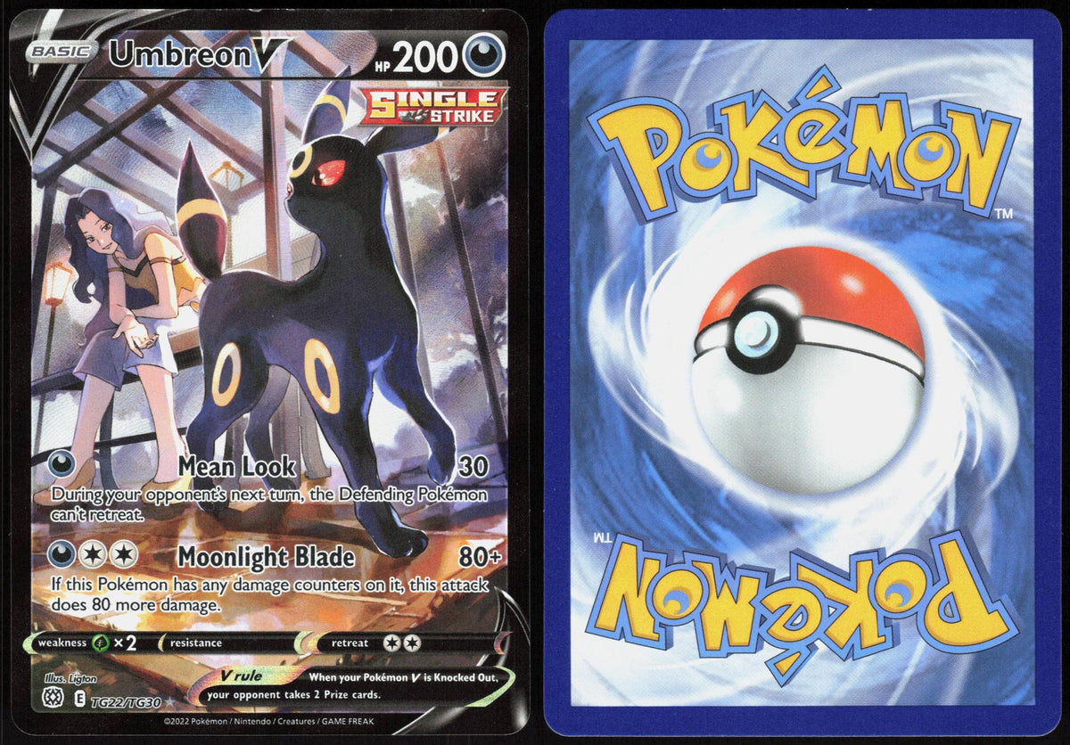 UMBREON V TG22/TG30 BRILLIANT STARS TRAINER GALLERY POKEMON V RARE HOLO LP