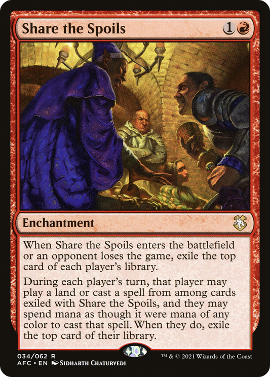 MAGIC: THE GATHERING  - Share the Spoils (AFC-034) - Forgotten Realms Commander