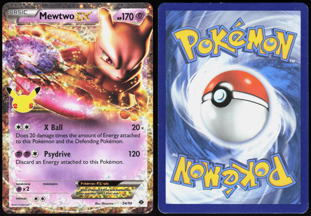 MEWTWO EX 54/99 CELEBRATIONS: CLASSIC COLLECTION POKEMON HOLO LP