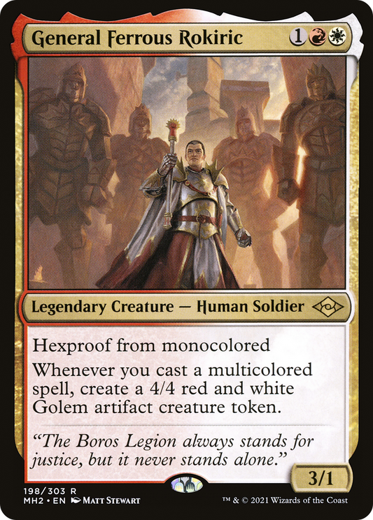MAGIC: THE GATHERING  - General Ferrous Rokiric (MH2-198) - Modern Horizons 2 Foil