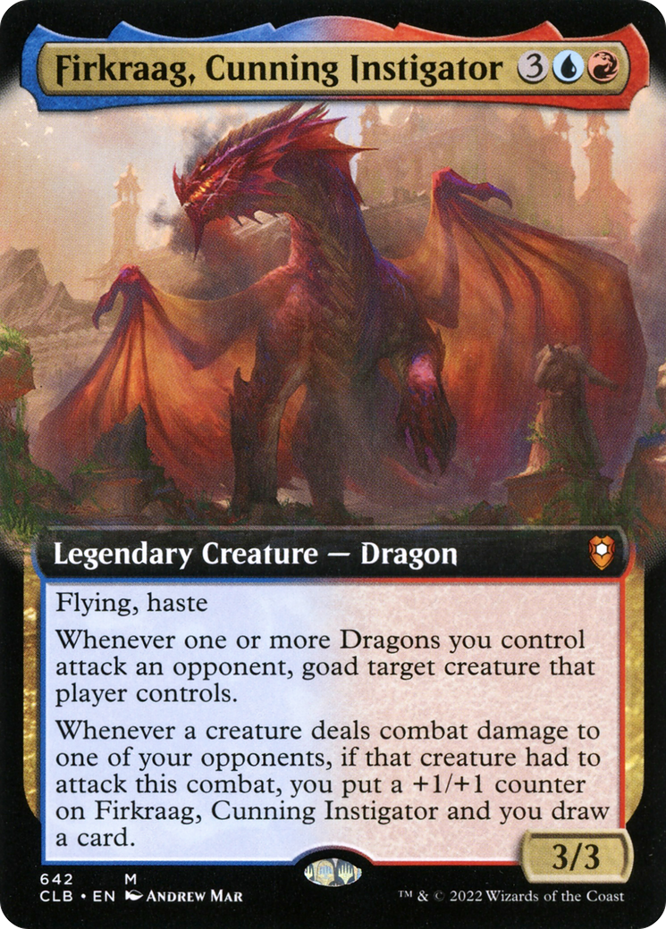 MAGIC: THE GATHERING  - Firkraag, Cunning Instigator (Extended Art) (CLB-642) - Commander Legends: Battle for Baldur's Gate: (Extended Art) Foil