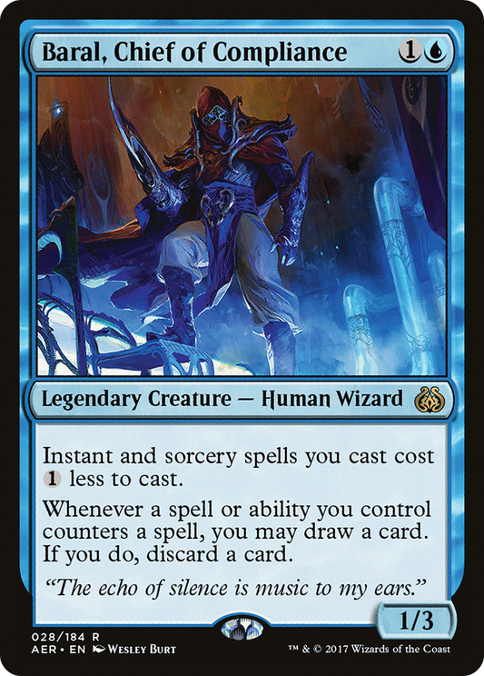 MAGIC: THE GATHERING  - Baral, Chief of Compliance (AER-028) - Aether Revolt Foil