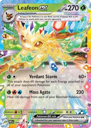 POKEMON TCG - Leafeon ex 006/131 SV Prismatic Evolutions - Double Rare