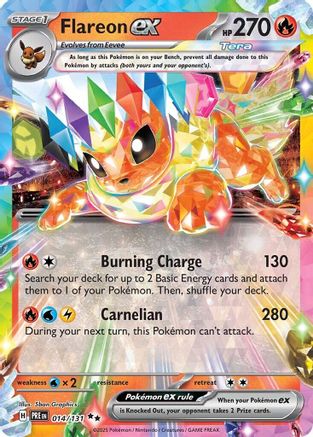POKEMON TCG - Flareon ex 014/131 SV Prismatic Evolutions - Double Rare
