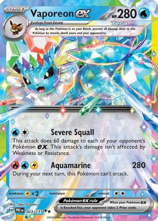 POKEMON TCG - Vaporeon ex 023/131 SV Prismatic Evolutions - Double Rare
