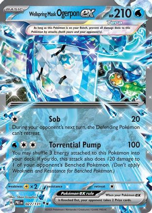 POKEMON TCG - Wellspring Mask Ogerpon ex 027/131 SV Prismatic Evolutions - Double Rare