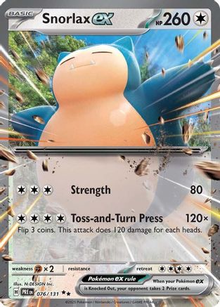 POKEMON TCG - Snorlax ex 076/131 SV Prismatic Evolutions - Double Rare
