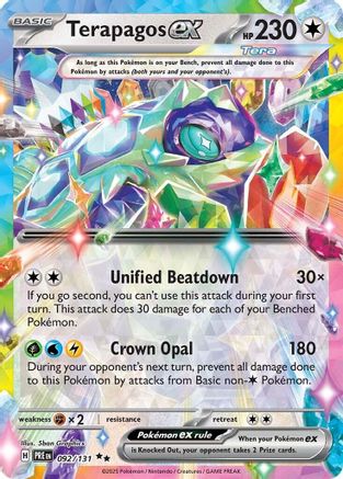 POKEMON TCG - Terapagos ex 092/131 SV Prismatic Evolutions - Double Rare