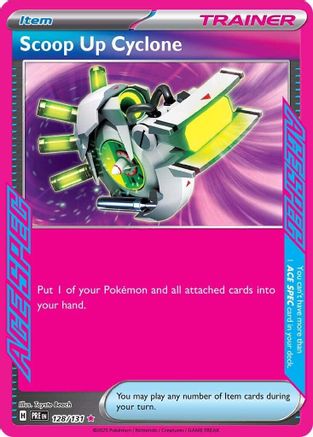 POKEMON TCG - Scoop Up Cyclone 128/131 SV Prismatic Evolutions - ACE SPEC Rare