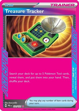 POKEMON TCG - Treasure Tracker 131/131 SV Prismatic Evolutions - ACE SPEC Rare