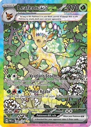 POKEMON TCG - Leafeon ex 144/131 SV Prismatic Evolutions - Special Illustration Rare