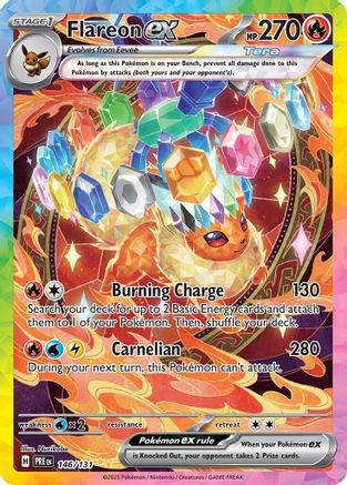 POKEMON TCG - Flareon ex 146/131 SV Prismatic Evolutions - Special Illustration Rare