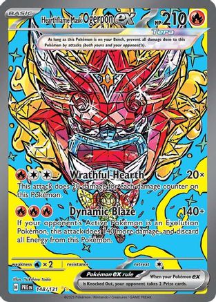 POKEMON TCG - Hearthflame Mask Ogerpon ex 148/131 SV Prismatic Evolutions - Special Illustration Rare